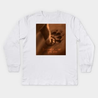 Remember who you are, lion art, lion paws Kids Long Sleeve T-Shirt